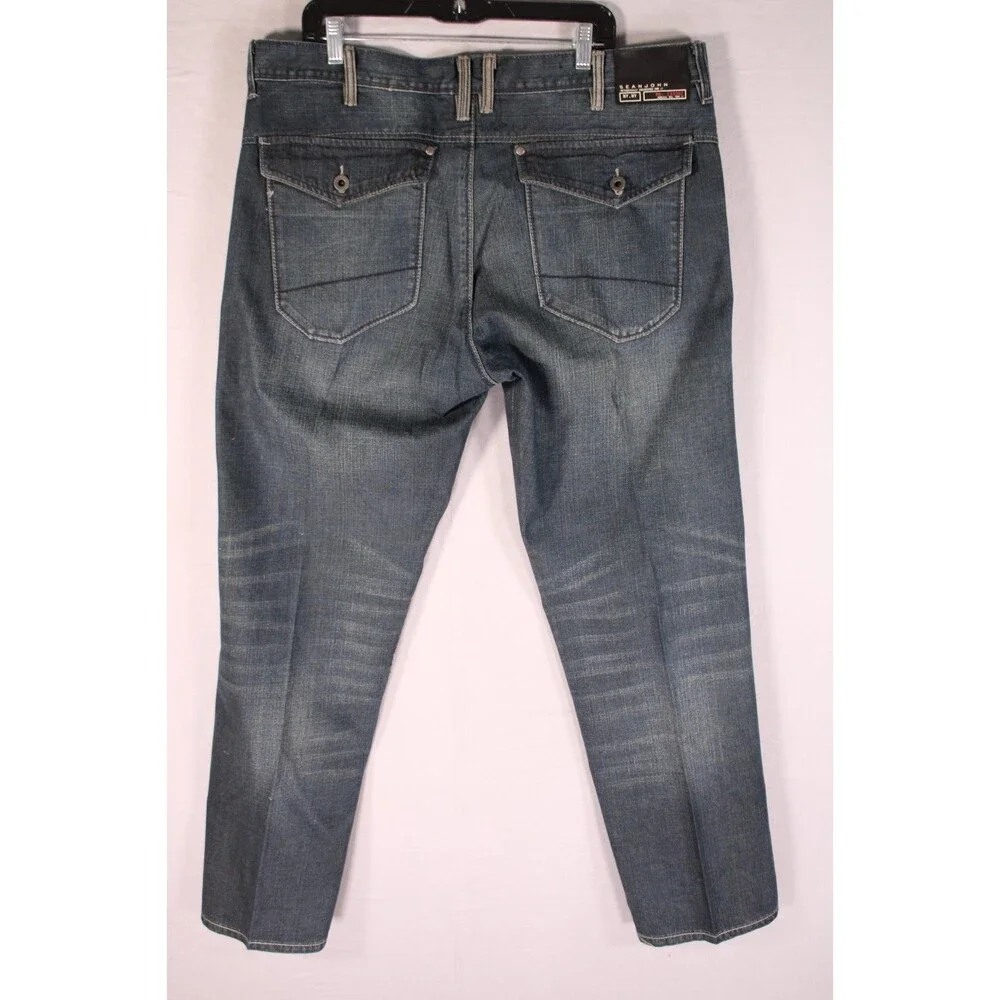 Sean John Methodically Engineered DNM Jeans Mens 40x33 Dark Wash Flap Pocket Y2K